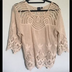 BLUE Saks Avenue Bohemian Knit Top